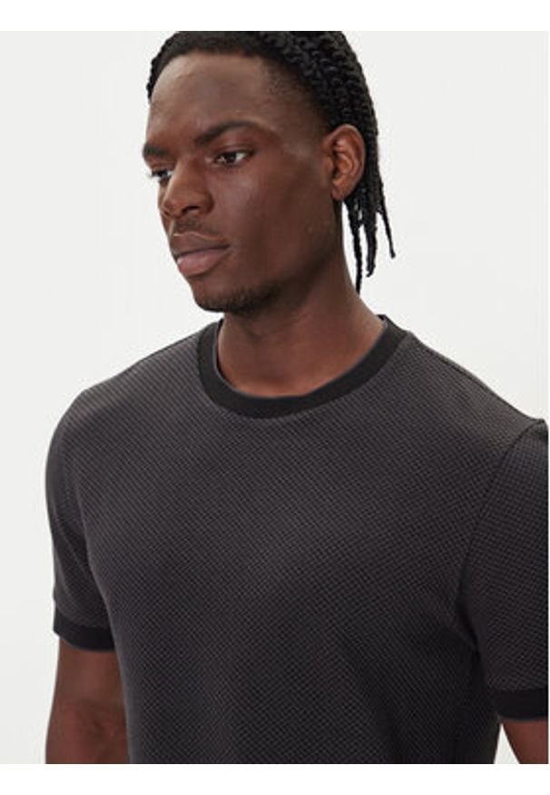 BOSS T-Shirt H-Thompson 06 50549602 Czarny Regular Fit. Kolor: czarny. Materiał: bawełna