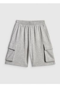 4f - 4F Spodenki dresowe chłopięce - szare 158 (12-13 lat). Okazja: na co dzień. Kolor: szary. Materiał: dresówka. Sezon: lato. Styl: casual #1
