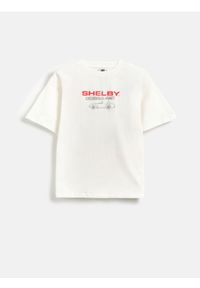 Reserved - T-shirt Shelby - złamana biel. Materiał: bawełna, dzianina #1
