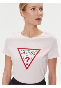 Guess T-Shirt W1YI1B I3Z14 Różowy Slim Fit. Kolor: różowy. Materiał: bawełna #3