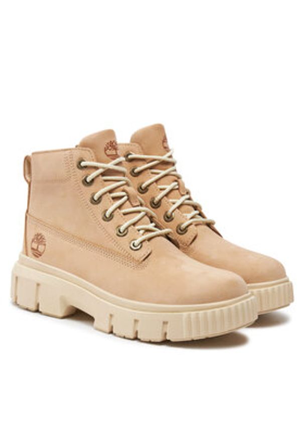 Timberland Trapery Greyfield Mid TB0A2FT6EN71 Beżowy. Kolor: beżowy. Materiał: nubuk, skóra