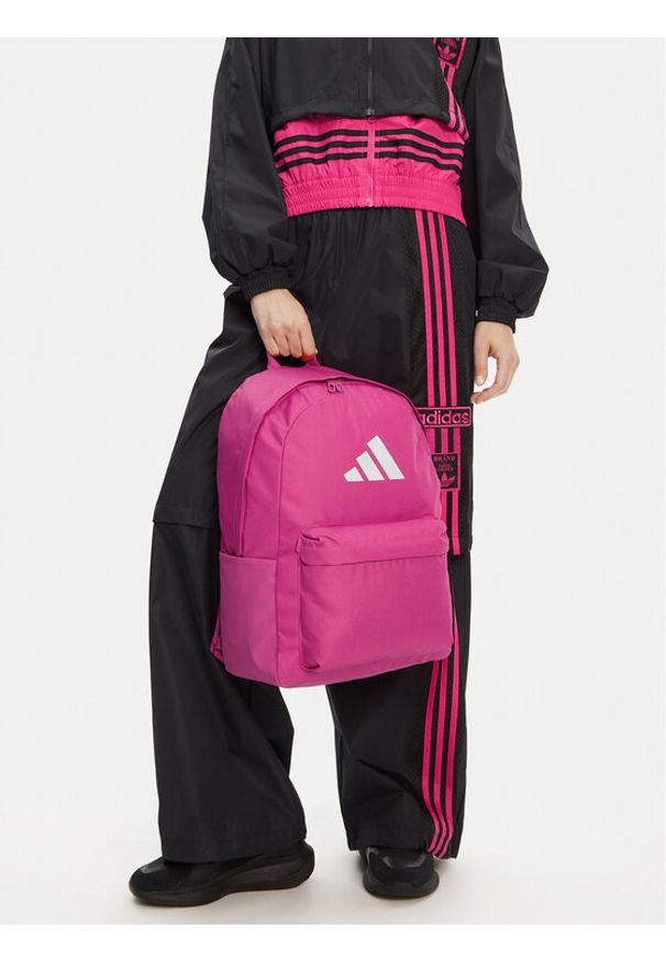 Adidas - adidas Plecak C-CLSC BARS BP IS7058 Różowy. Kolor: różowy. Materiał: materiał
