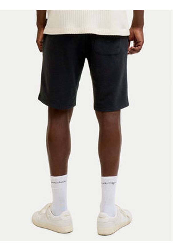 Jack & Jones Szorty sportowe Gordon Brandon 12292136 Czarny Regular Fit. Kolor: czarny. Materiał: bawełna. Styl: sportowy