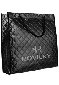 ROVICKY - Pikowana torba czarna Rovicky RSPV001 BLACK. Kolor: czarny. Materiał: pikowane
