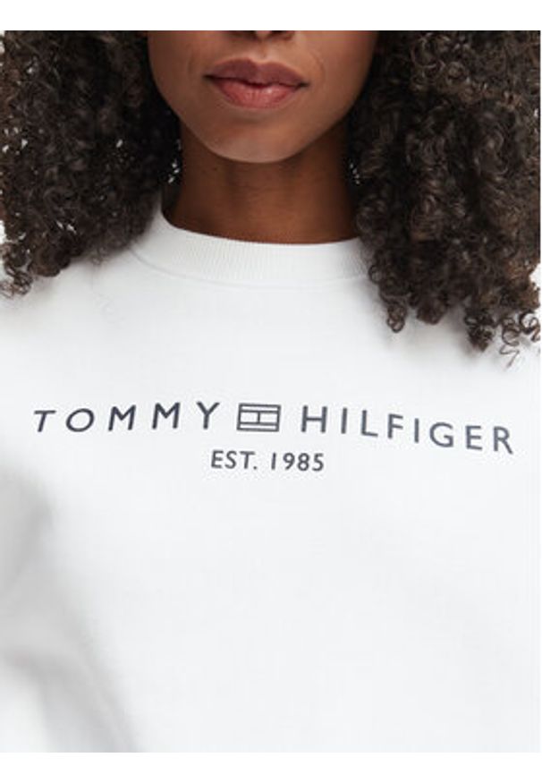 TOMMY HILFIGER - Tommy Hilfiger Bluza WW0WW47831 Biały Regular Fit. Kolor: biały. Materiał: syntetyk, bawełna