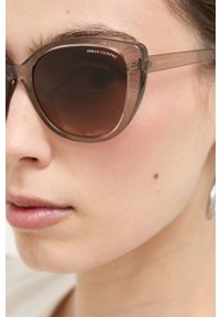 Armani Exchange Okulary przeciwsłoneczne 0AX4111S damskie kolor brązowy. Kolor: brązowy #2