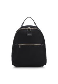Wittchen - Damski plecak nylonowy prosty czarny. Kolor: czarny. Materiał: nylon. Styl: klasyczny, elegancki