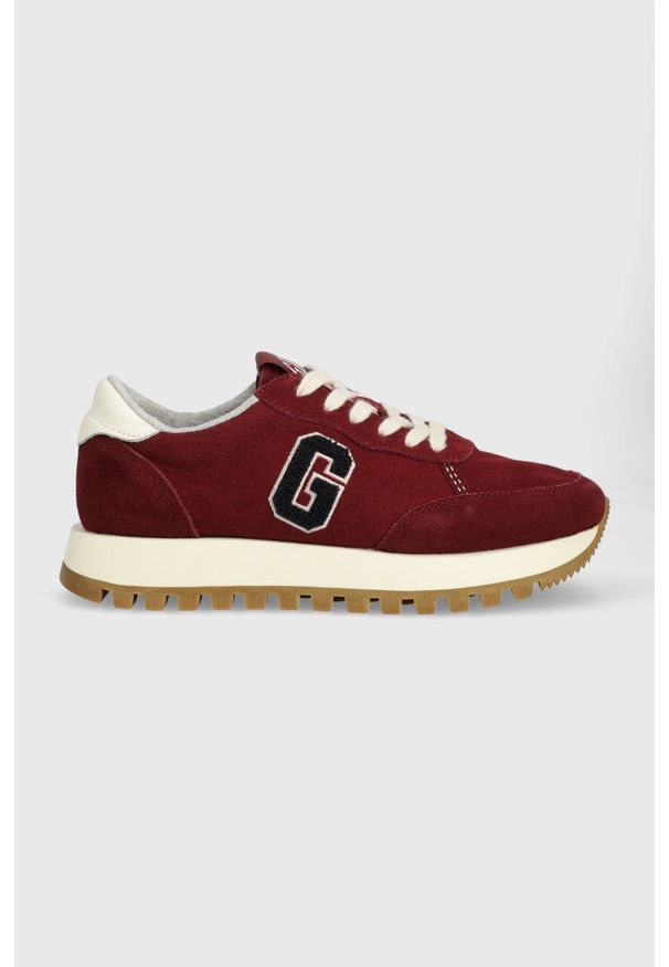 GANT - Gant sneakersy zamszowe Caffay kolor bordowy 27533167.G554. Zapięcie: sznurówki. Kolor: czerwony. Materiał: zamsz