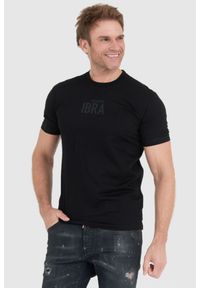 DSQUARED2 Czarny t-shirt męski ibra. Kolor: czarny