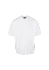Urban Classics - Męska Koszulka Oversize Z Wąskim Dekoltem. Kolor: biały. Sport: turystyka piesza
