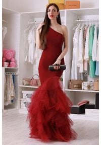 IVET - Sukienka TENDERA. Kolor: czerwony. Styl: wizytowy #1