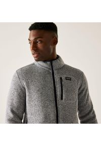 Regatta - Polar męski rozsuwany Barlee. Kolor: szary. Materiał: polar. Wzór: melanż. Sport: turystyka piesza #1