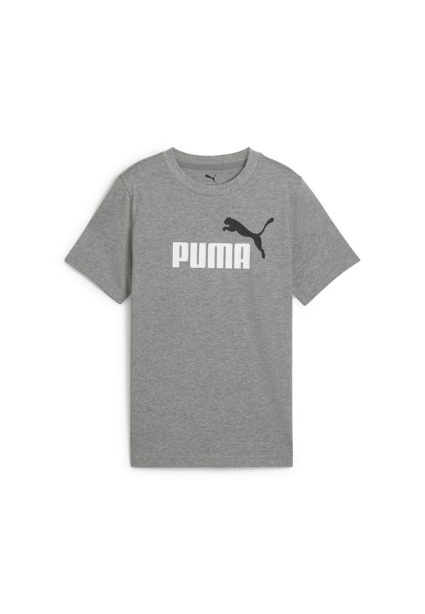 Koszulka Puma Ess 2 Color No.1 Logo Tee B, Dzieci. Kolor: szary. Materiał: bawełna, materiał