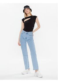 Calvin Klein Jeans Bluzka J20J220779 Czarny Slim Fit. Kolor: czarny. Materiał: syntetyk