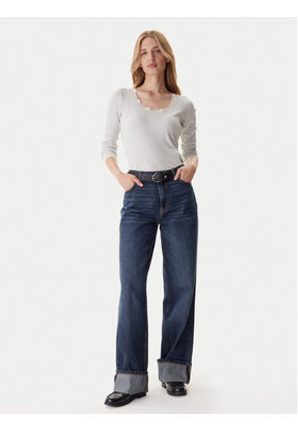 TOMMY HILFIGER - Tommy Hilfiger Bluzka UW0UW06071 Szary Slim Fit. Kolor: szary. Materiał: bawełna
