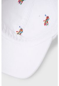 Polo Ralph Lauren czapka bawełniana 710865201001 kolor biały z aplikacją. Kolor: biały. Materiał: bawełna. Wzór: aplikacja #3