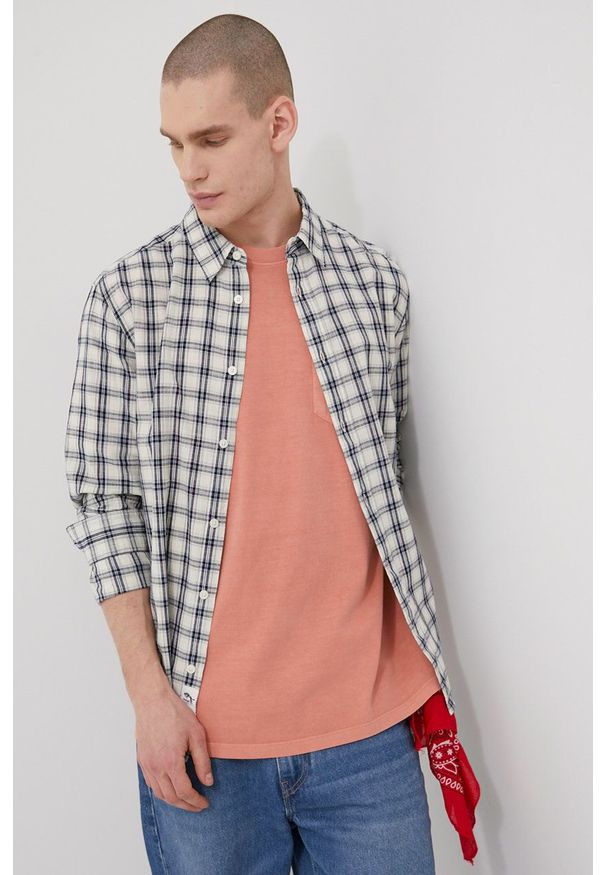 Wrangler koszula bawełniana męska kolor zielony regular z kołnierzykiem klasycznym. Typ kołnierza: kołnierzyk klasyczny. Kolor: zielony. Materiał: bawełna. Styl: klasyczny