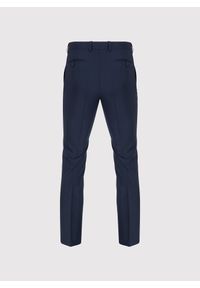 Pako Lorente - PAKO LORENTE – Granatowe spodnie garniturowe z wełną. Okazja: na spotkanie biznesowe. Kolor: niebieski. Materiał: wełna. Styl: biznesowy #3