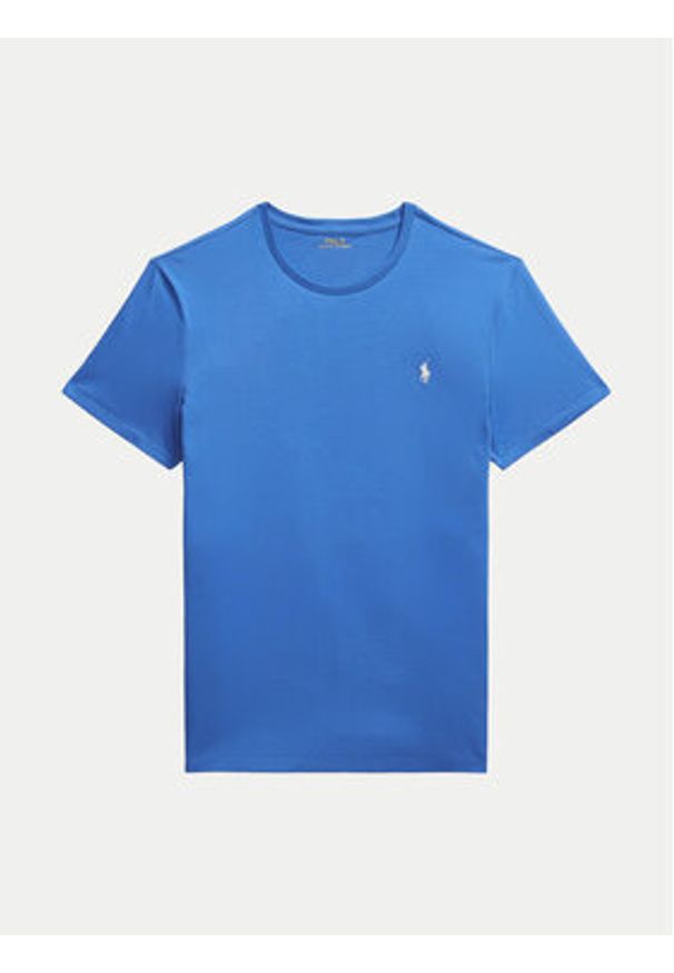 Polo Ralph Lauren T-Shirt 710671438411 Niebieski Slim Fit. Typ kołnierza: polo. Kolor: niebieski. Materiał: bawełna
