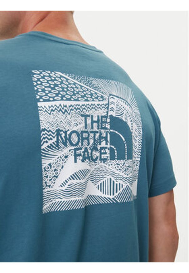 The North Face T-Shirt Redbox NF0A87NV Niebieski Regular Fit. Kolor: niebieski. Materiał: bawełna