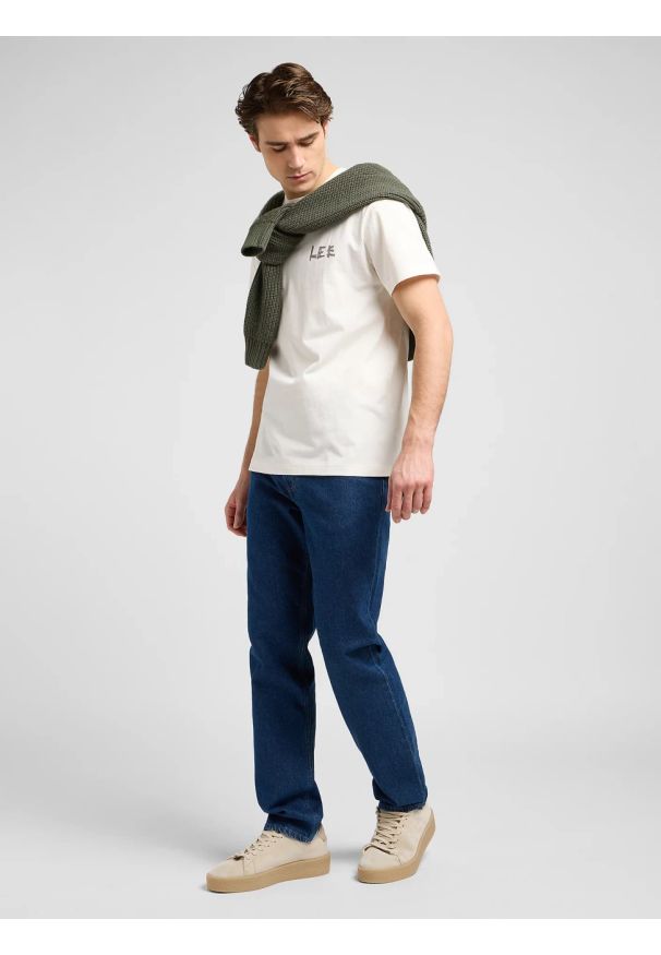 Lee - MESKA KOSZULKA LEE RELAXED GRAPHIC TEE ECRU 112370517