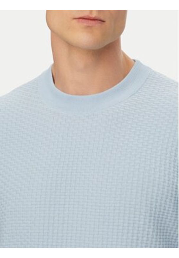 BOSS T-Shirt H-Nilton 50560468 Niebieski jasny Regular Fit. Kolor: niebieski. Materiał: bawełna