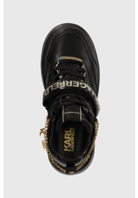 Karl Lagerfeld sneakersy ANAKAPRI kolor czarny KL63579F. Nosek buta: okrągły. Zapięcie: rzepy. Kolor: czarny. Materiał: guma. Obcas: na platformie #5
