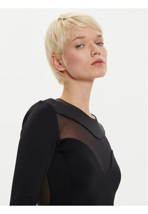 Pinko - PINKO Sukienka koktajlowa 103844 A208 Czarny Slim Fit. Kolor: czarny. Materiał: syntetyk. Styl: wizytowy