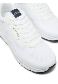 TOMMY HILFIGER - Tommy Hilfiger Sneakersy Lightweight Rwb Knit FM0FM05423 Biały. Kolor: biały. Materiał: materiał