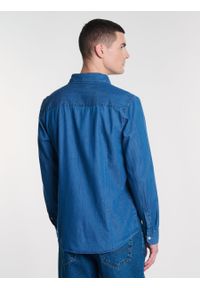 Big-Star - Koszula męska jeansowa niebieska Jansori 300. Typ kołnierza: kołnierzyk klasyczny. Kolor: niebieski. Materiał: jeans. Styl: klasyczny, elegancki #4