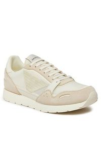 Emporio Armani Sneakersy X4X537 XN730 01427 Beżowy. Kolor: beżowy. Materiał: materiał