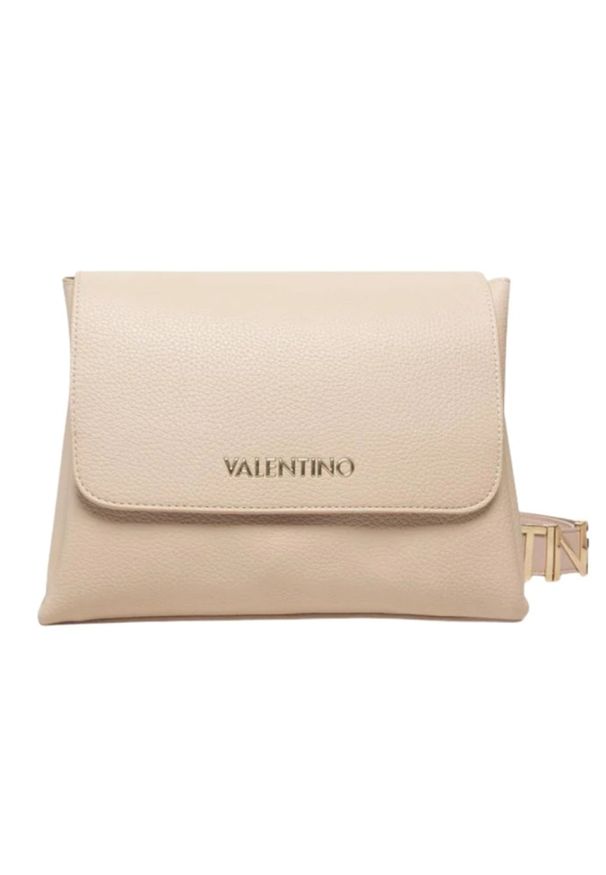 Valentino by Mario Valentino - VALENTINO Duża beżowa torebka Alexia. Kolor: beżowy. Styl: klasyczny, casual, elegancki