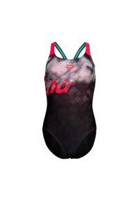 Dziewczęcy jednoczęściowy kostium kąpielowy Arena Splash Point V Bac. Kolor: wielokolorowy, czarny, czerwony #1