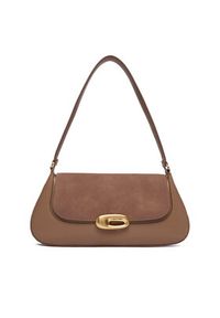 Calvin Klein Torebka Hardware Brushed Shoulder Bag LV04F3337G Beżowy. Kolor: beżowy. Materiał: skórzane #3