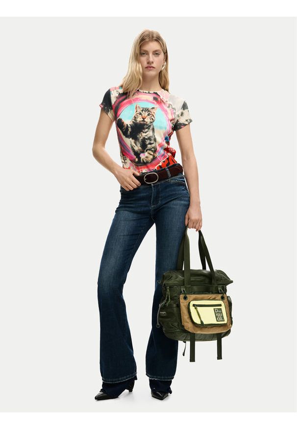 Desigual Plecak 26SAKY06 Khaki. Kolor: brązowy. Materiał: materiał