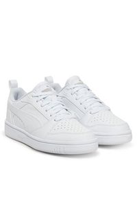 Puma Sneakersy Rebound V6 Lo Jr 393833 03 Biały. Kolor: biały. Materiał: skóra