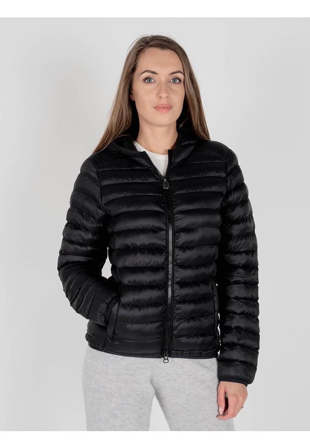 Invicta Kurtka | 4431449 | Kobieta | Czarny. Okazja: na co dzień. Typ kołnierza: kaptur. Kolor: czarny. Materiał: poliamid. Wzór: aplikacja. Styl: casual
