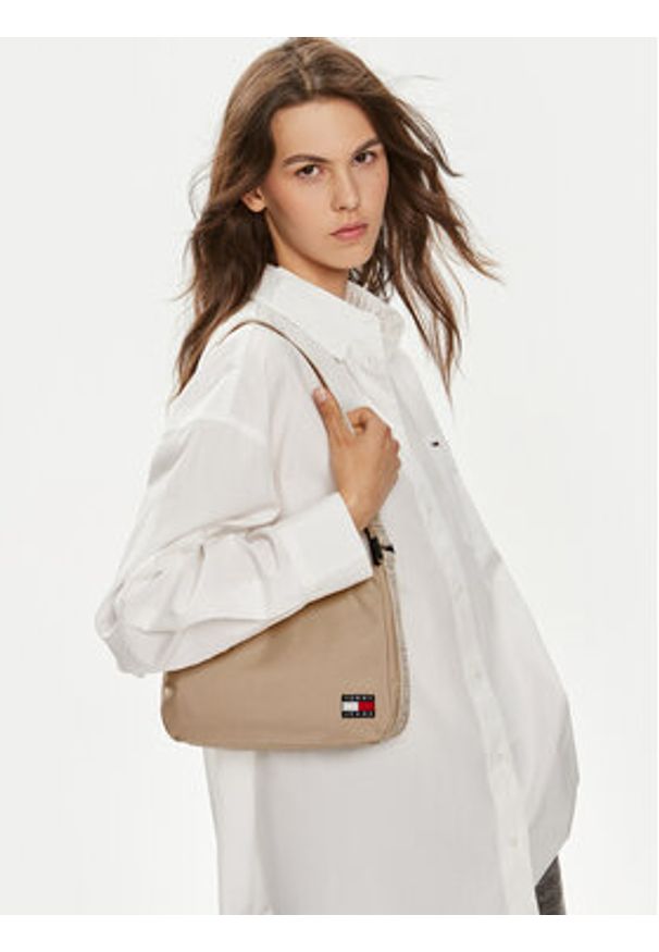 Tommy Jeans Torebka Tjw Ess Daily Shoulder Bag AW0AW16276 Beżowy. Kolor: beżowy