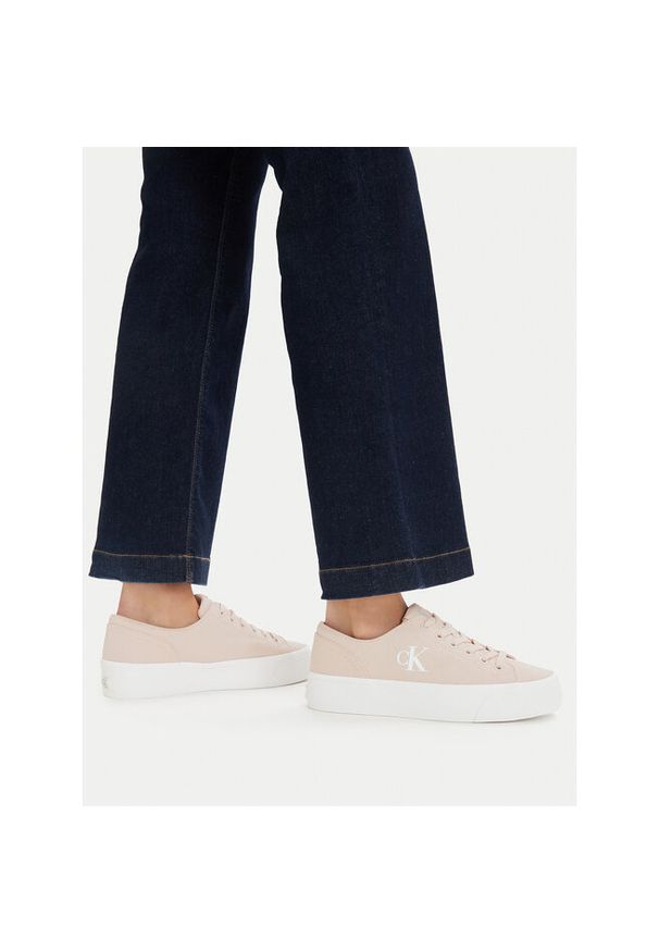 Sneakersy Calvin Klein Jeans. Kolor: różowy