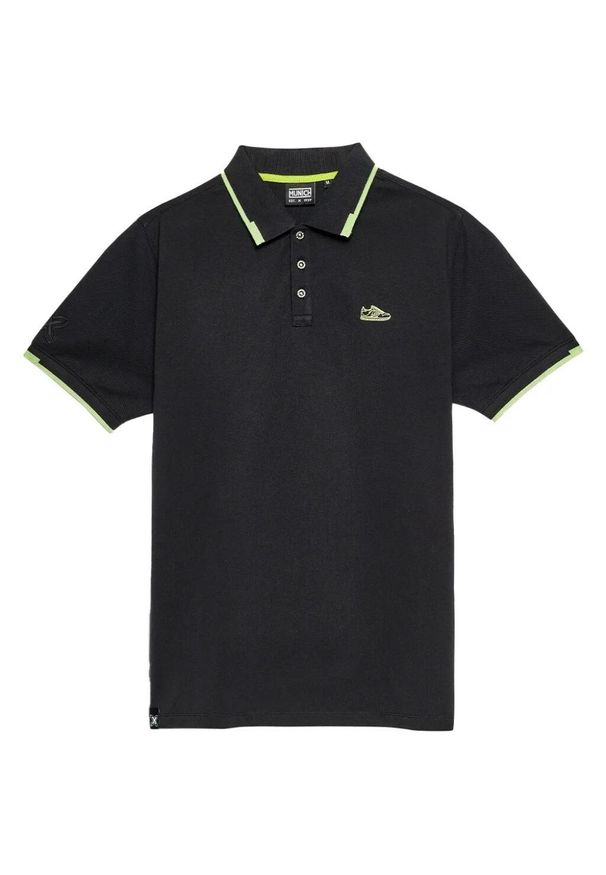 Munich Model Varsity Kolor Czarny. Typ kołnierza: polo. Kolor: czarny. Materiał: tkanina