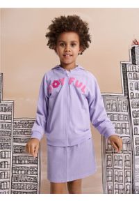 Sinsay - Bluza rozpinana - fioletowy. Kolor: fioletowy. Materiał: bawełna. Wzór: nadruk #1