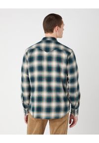 Wrangler - WRANGLER LS WESTERN SHIRT MĘSKA KOSZULA Z DŁUGIM RĘKAWEM W KRATĘ DARK MATCHA W556B3G61. Długość rękawa: długi rękaw. Długość: długie #5