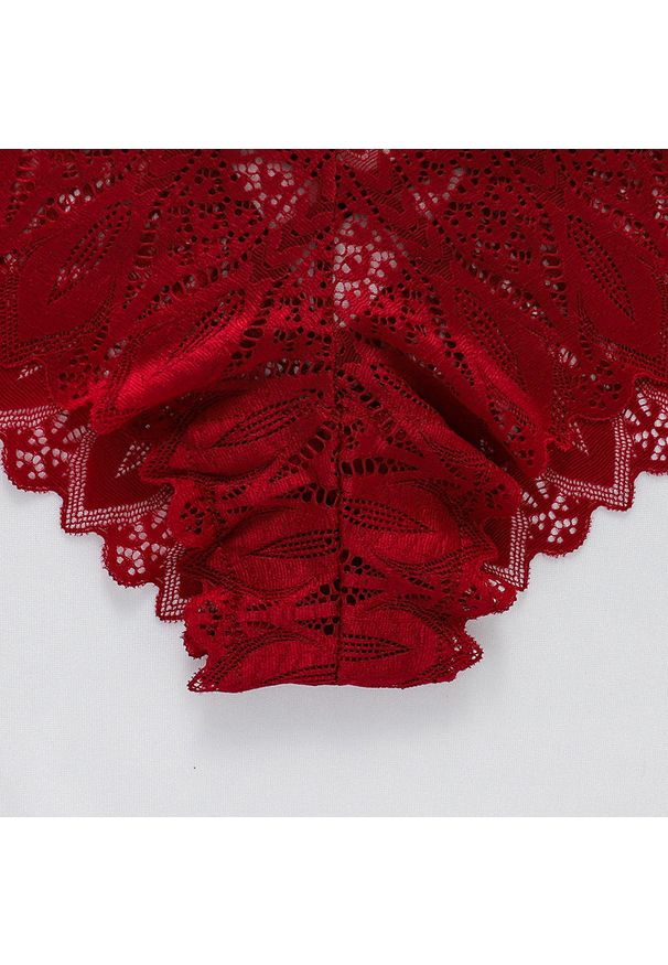 Intica - Majtki koronkowe ze strapsami eleganckie Herlaug. Kolor: czarny. Materiał: koronka. Wzór: koronka