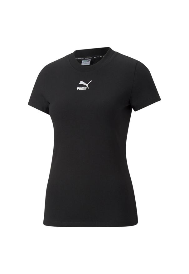 Puma Koszulka Classics Slim 53561001. Kolor: biały, wielokolorowy, czarny