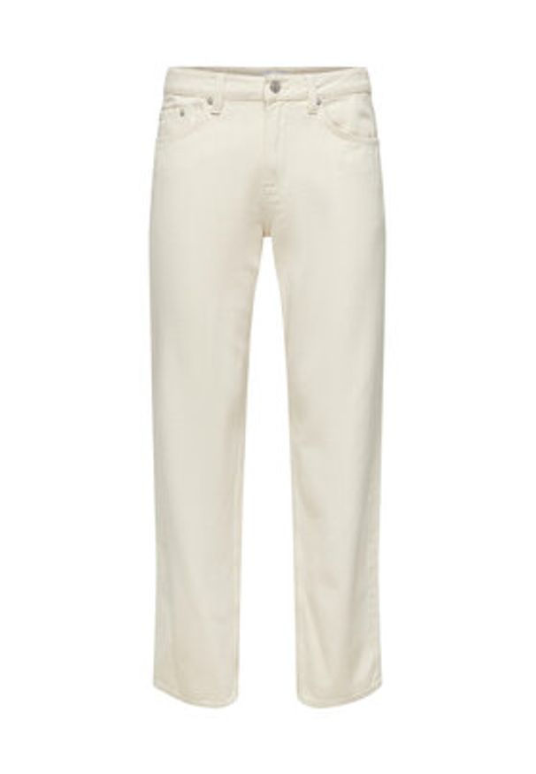 Only & Sons Jeansy 22025917 Biały Loose Fit. Kolor: biały