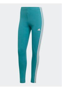 Adidas - adidas Legginsy Essentials 3-Stripes High-Waisted Single Jersey Leggings IL3378 Turkusowy. Kolor: turkusowy. Materiał: bawełna #9