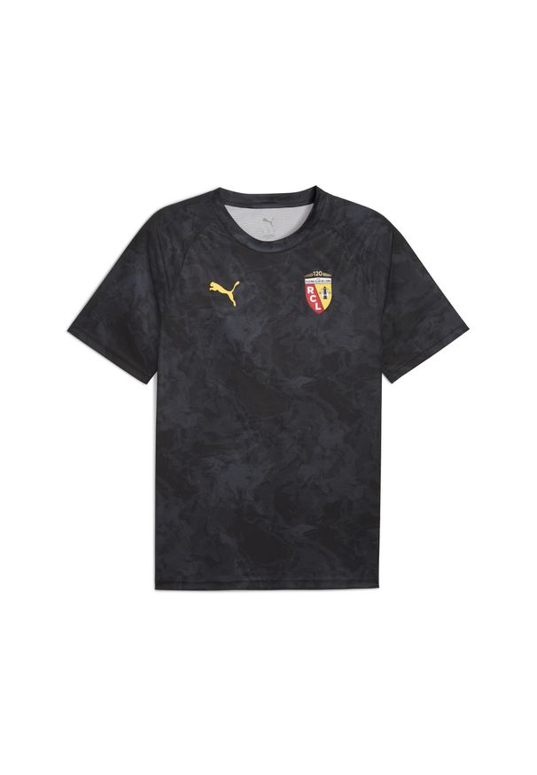 Puma - Męska koszulka przedmeczowa RC Lens PUMA. Kolor: żółty, szary, wielokolorowy. Sport: bieganie