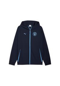Puma - Kurtka dresowa Manchester City Woven 2025/26. Kolor: niebieski. Materiał: dresówka. Sport: piłka nożna #1