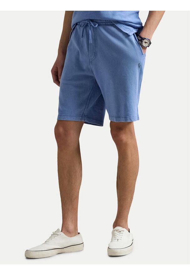 Polo Ralph Lauren Szorty sportowe 710704271022 Niebieski Regular Fit. Kolor: niebieski. Materiał: bawełna. Styl: sportowy