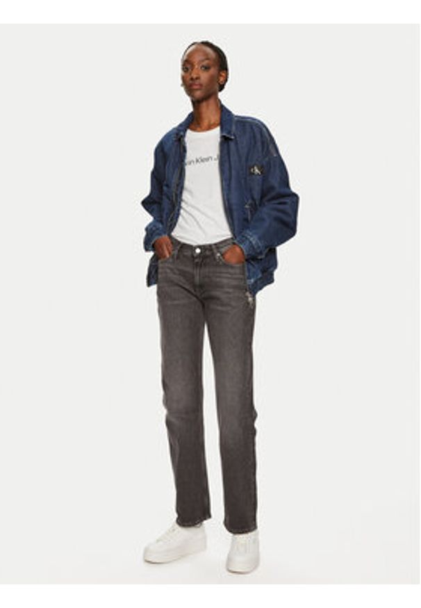 Calvin Klein Jeans Jeansy J20J223641 Szary Straight Fit. Kolor: szary